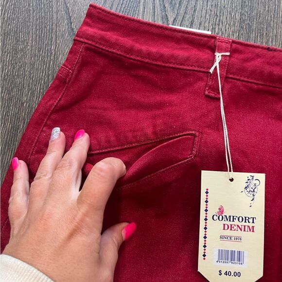 NWT Comfort Denim Mini Skirt Belted Size 13/14 - Picture 4 of 9
